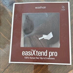 EasiXtend Pro Human Hair Extensions - Natural Brown 4/27/30 16 inches 8 piece
